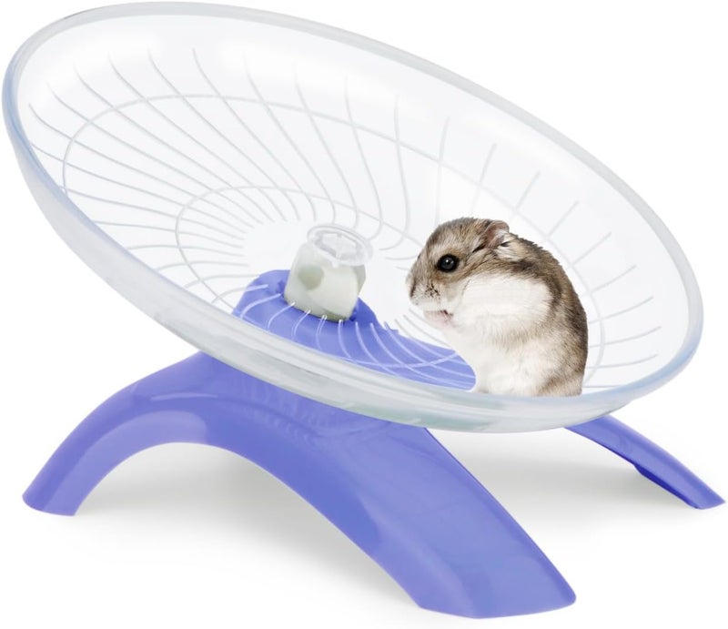 Reshiho Hamster Wheel Silent Hamster Exercise Wheel Running Spinner Hamster Flying Saucer for Hamsters Gerbils Mice and Other Small Pets (Purple) - Image 1